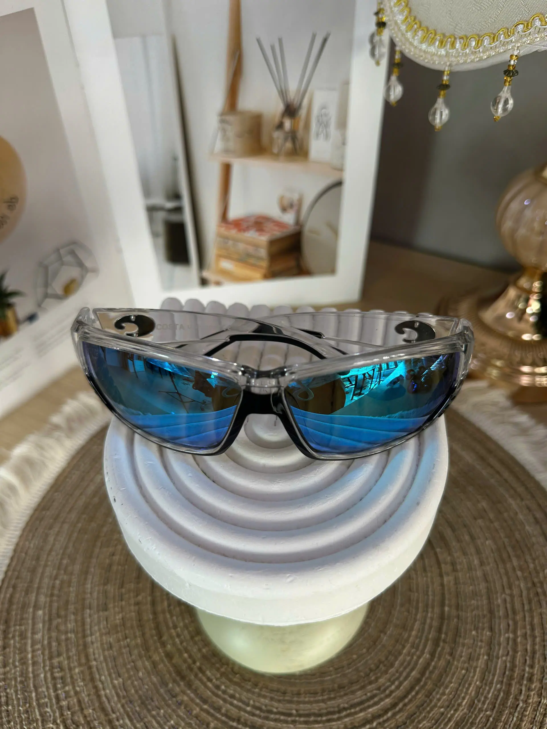 NEW COSTA Del Mar Tuna Alley Sunglasses - Polarized 580P Lenses - Transparent