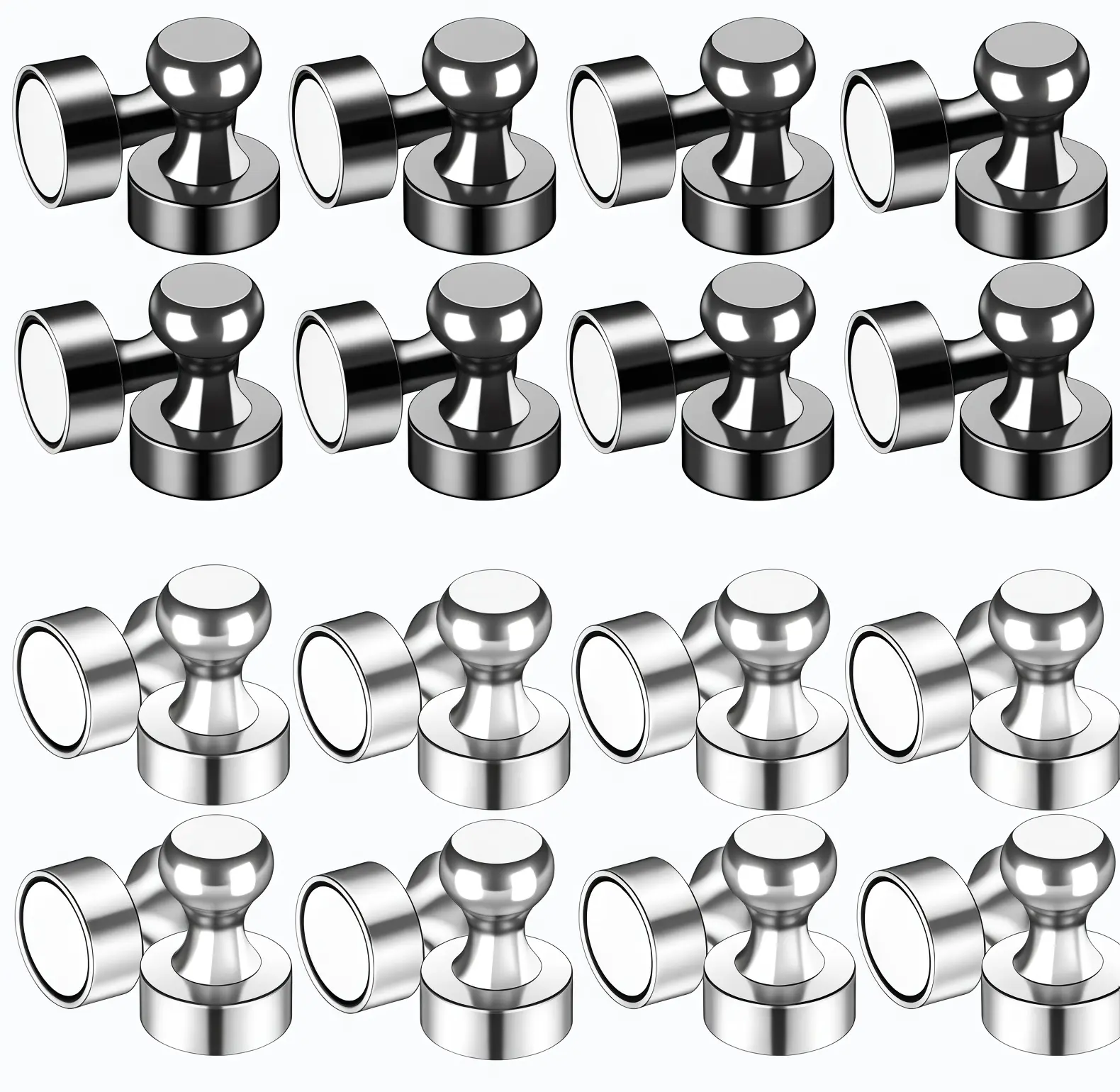 SZFY Brushed Nickel Heavy Duty Thumbtack Magnet - Strong Magnetic Hold Magnetic Accessory for Home Improvement, Whiteboards, Heavy Duty Magnet, Magnetic Accessories