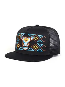 Unisex Cow Mesh Baseball Cap, Adjustable Sun Protection Hat, Casual Fitted Design for Spring & Fall, Outdoor Travel Beach Vacation, Premium Snapback