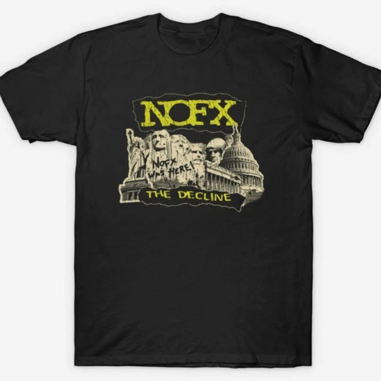 NOFX The Decline Vintage T-Shirt, Punk Rock Album Graphic Tee, Retro Band Fan Shirt, Unisex Apparel NAV 47S