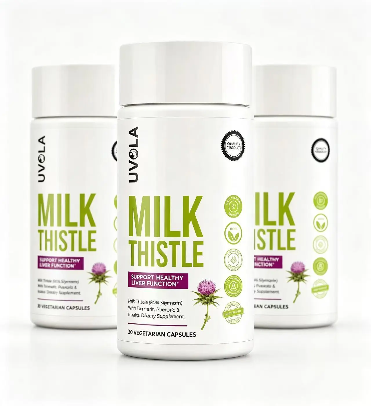 Oxyenergy Milk Thistle All Natural Herbal Supplement Capsules, Liver Detox & Colon Cleanse Support with Kudzu Root, Turmeric, Inositol, Methionine, Vitamin C, 90 Silymarin Detox Supplements
