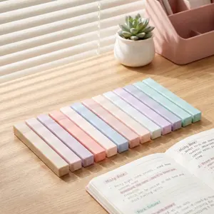 Aesthetic Pastel Fluorescent Pens, 6/12 Pack, Faceted Tip Cute Highlighters, Quick-Dry Ink, Ideal for Diaries, Notes, School, Office