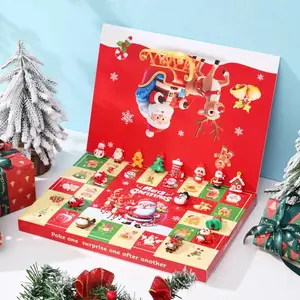 40pcs Christmas Series Blind Box Keychain Set, 'merry Christmas' 3D Cartoon Figurine Pendants, Fun Gift for Kids & Holiday Party Favors