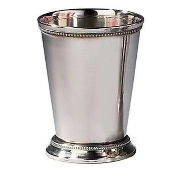Leeber 90471 4.5 in. Stainless Steel Beaded Mug, Mint Julep Cup