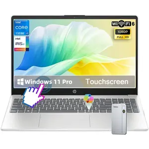 HP 15.6 Touchscreen Laptop Computer • 15.6" FHD IPS Disaplay • Intel 10-Core i7-1355U • Wi-Fi6 • AI Noise Removal • Copilot • HD Webcam • w/AI Voice Recorder • Win 11 Pro • (16/32GB RAM, 512GB/1TB/2TB SSD)