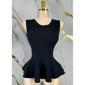 SLEEVELESS PEPLUM TOP