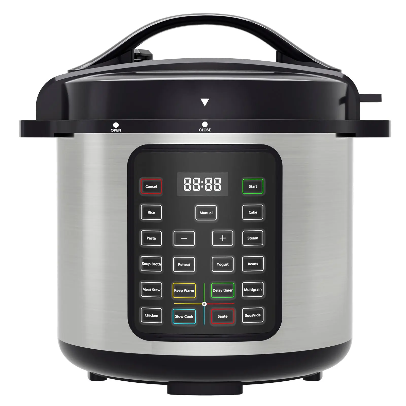 Sweetcrispy 6-Qt 9-in-1 Smart Stainless Steel Digital Pressure Cooker - Automatic Digital Rice & Pressure Cookers, Multifunctional Electric Kitchen Appliances, Sterilizer, Yogurt Maker for Foodies