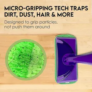 Pack Of 8,Microfiber Mop Pads Compatible With Swiffer Wet Jet, Reusable Machine Washable Swiffer WetJet Pad Refills, Mop Head Replacements For Multi Surface Wet & Dry Cleaning