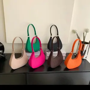 Wholesale Lady Purses And Handbags Women Felt Mini Underarm Bag Small Women's shoulder Bags