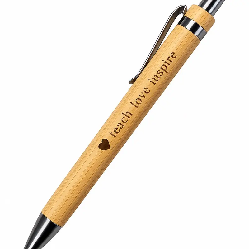 Engraved Wooden Pen, Customizable Personalized Writing Tool for Gifting, Office or School Use