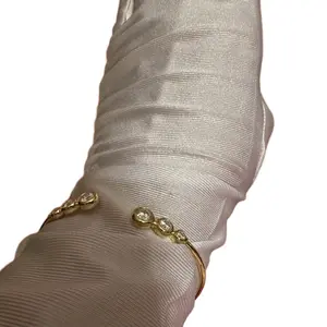 Moissanite Diamond Bangle Bracelet .925 with Gold Plating for Average Wrist with GRA Certificate