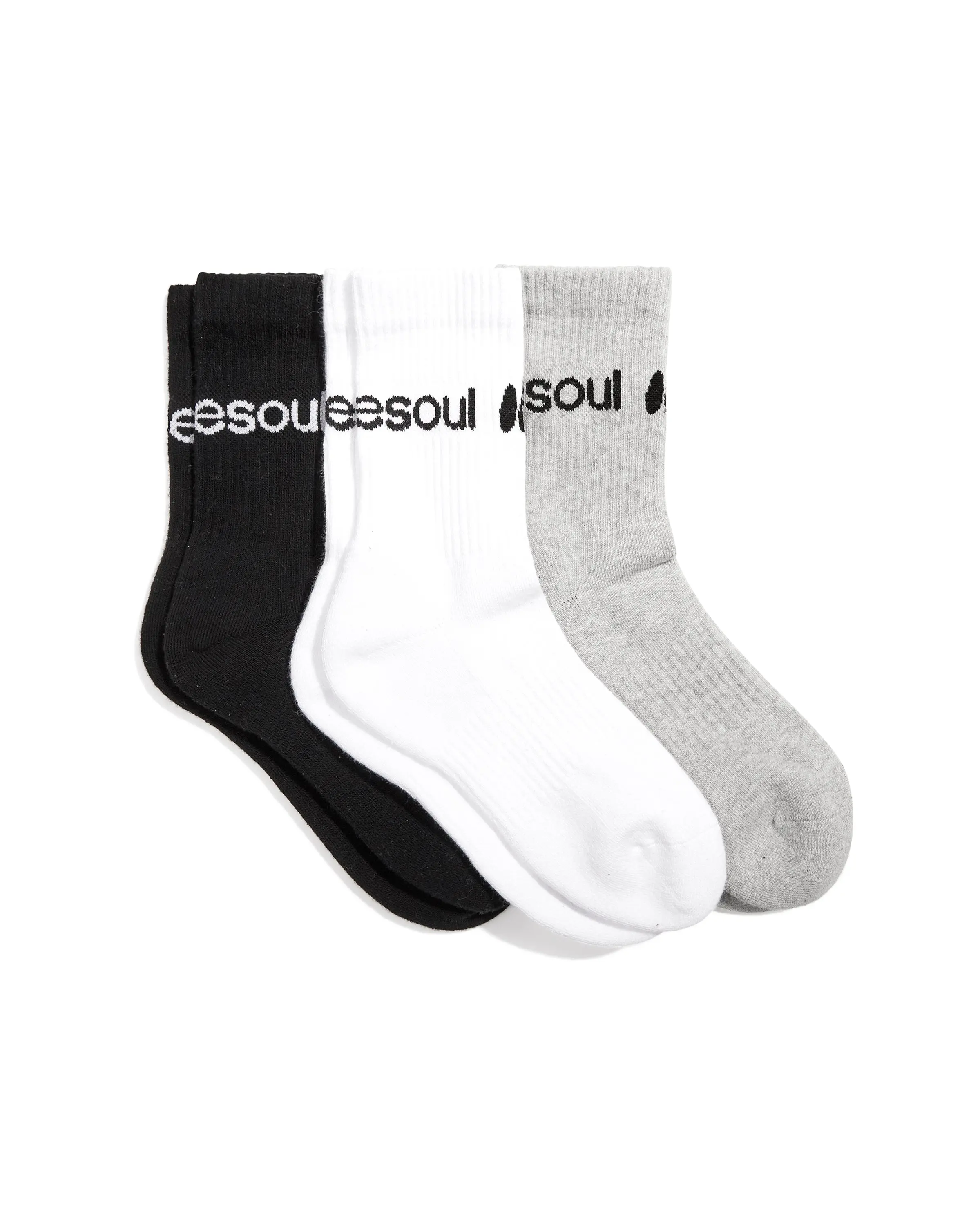 High 3 Pack Basic - Soft Organic Cotton Seamless Double Cushioned Breathable Crew Socks Ribbed Cuff Design Comfort Fit As Seen On Shark Tank Everyday Outfits Comfy Socks For Men And Women