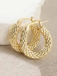 Elegant Geometric Design Earrings, New Trendy Hoop Jewelry Gift, Women's Simple Fashion, Daily Wear and Wedding Perfect Choice