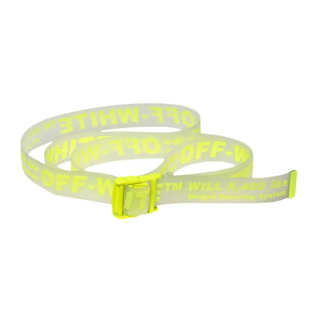 Off-White Rubber Belt Transparent Yellow