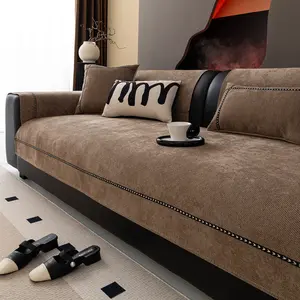 Modern Simple Dustproof Sofa Slipcover, Sofa Couch Covers, Anti-Slip Soft Fabric Pet Friendly, Comfortable Seat Cushion Protector for Home Living Room Furniture