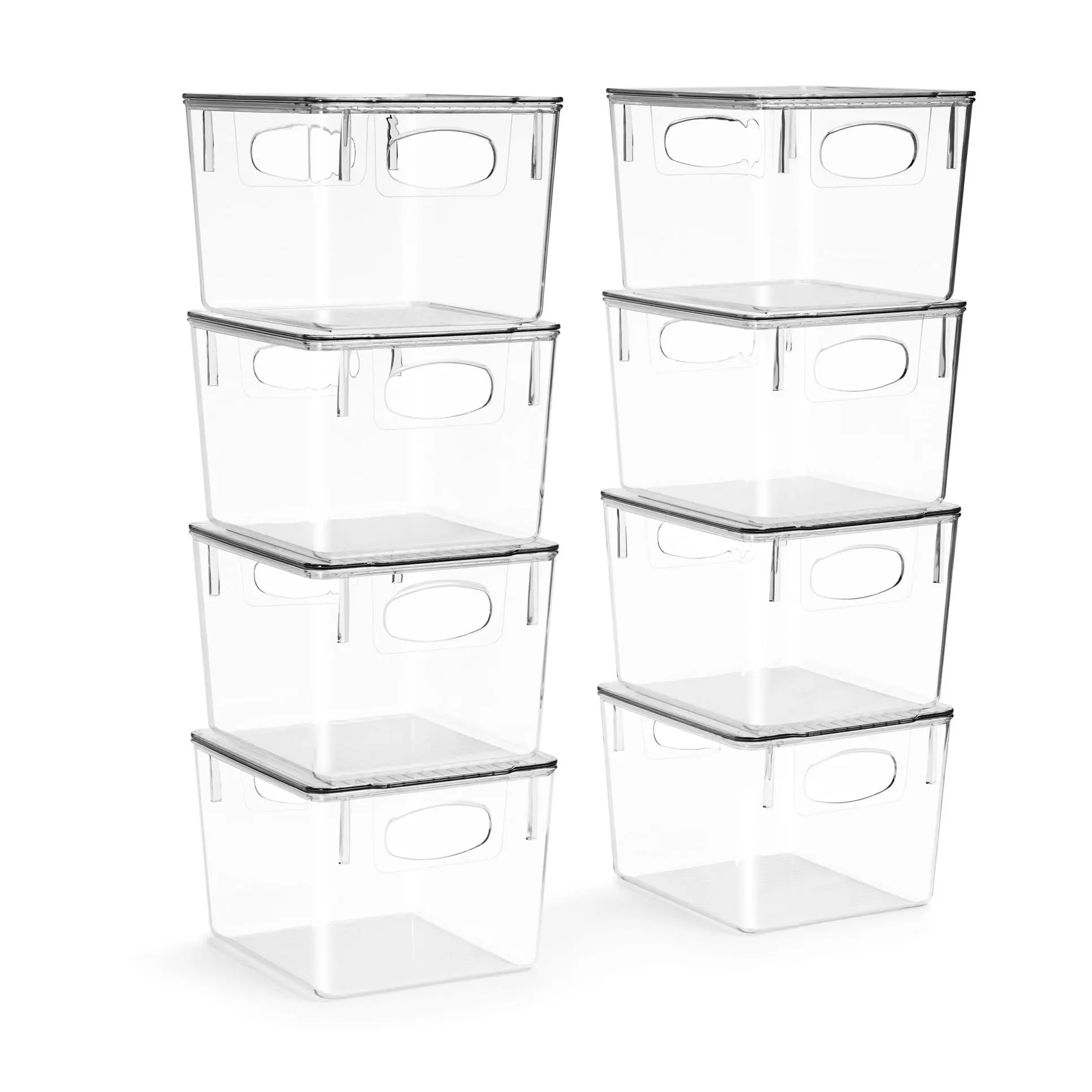 Sorbus 8 Pack Medium Plastic Storage Bins with Lids Sorbus 8 Pack Medium Plastic Storage Bins with Lids
