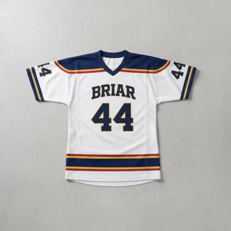 Ver 2 White Briar University Hawks Hockey Jersey, Di Laurentis Hockey Romance Jersey, Off Campus Bookish Apparel, Garrett Graham, Logan, Tucker