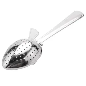 Silver 6 in Stainless Steel Tea Infuser Strainer Spoon - 2 Inch Diameter, Secure Closure, Easy to Use & Wash Loose Leaf Herbs Spice Filter for Household Appliance Accessories