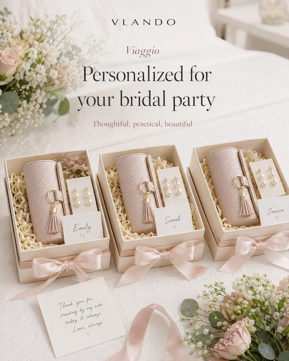 [Bridesmaid gift]  VLANDO Viaggio Vintage Abrasion-Resistant Compact Jewelry Organizer Box - Rotating Structure Travel Essential for Bridesmaids, Home Storage Accessory Gift,dorm essentials,home decor,dorm room inspo,college dorm essentials,dorm haul