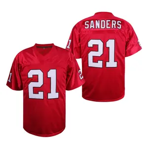 Men's Football jersey #21, Sanders retro jersey, V-neck, polyester, quick-drying and breathable, suitable for football enthusiasts