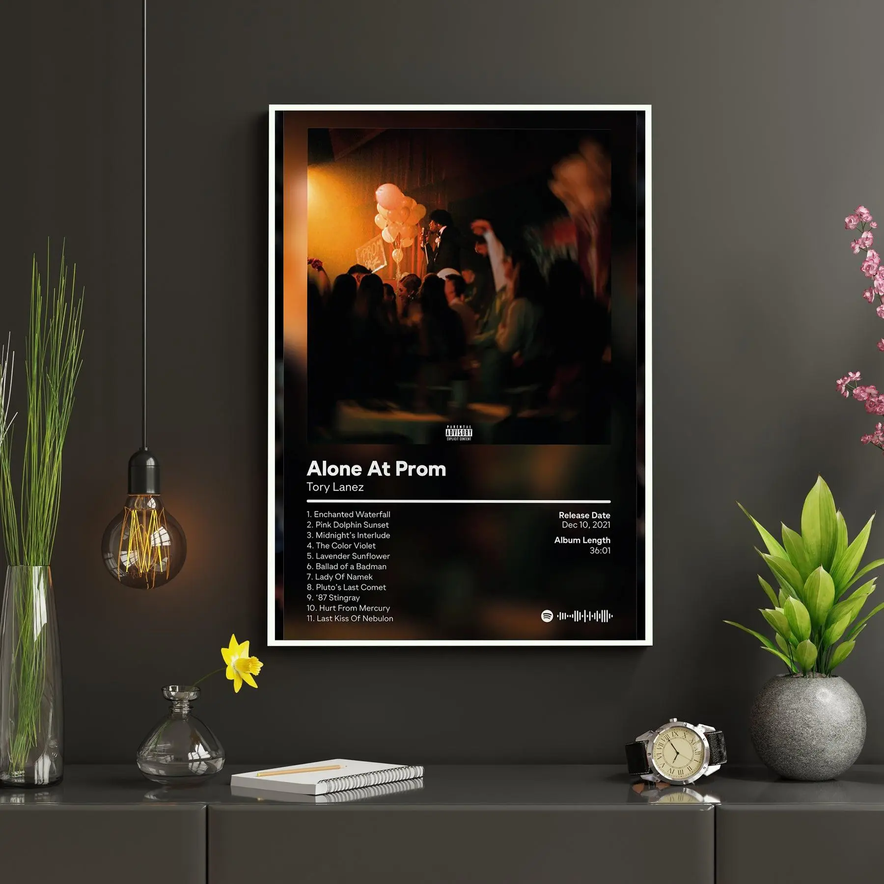 Tory Lanez - Alone At Prom - Custom Album Print - Hip Hop Wall Art - Personalized Album Cover 2- POSTER NO FRAME