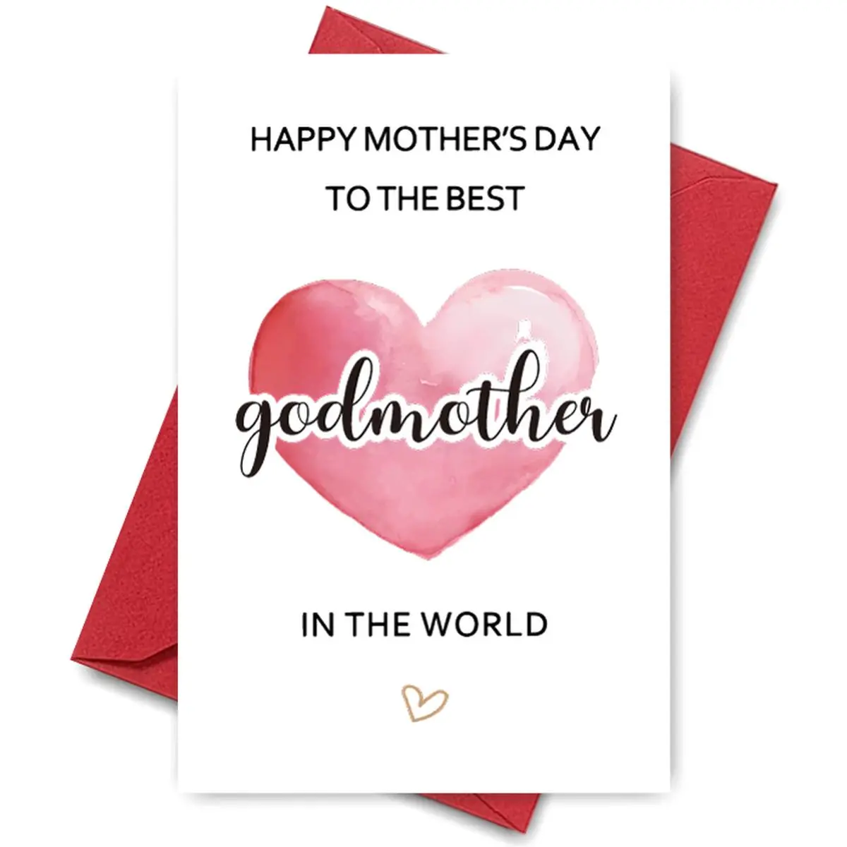 Happy Mother's Day Card with Envelope, Greeting Card, 1/3 Counts Heartfelt Godmother's Day Card, Perfect for Godmother, Mother, Party Gifts Supplies