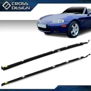 CROSSDESIGN 2x Left Right Door Window Glass Weatherstrip Seal Fit For 90-05 Mazda Miata MX-5