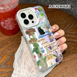Softcase for iPhone 17 16 E Pro Max 15 Plus 14 13 12 11 XR XS Cottagecore Black Cat Window High quality Camera Lens Protector Anti Scratch Phone Case