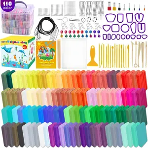 Polymer Clay 110 Colors Oven Bake Clay Kit DIY Baking Clay Modeling Craft with Sculpting Tools and Accessories 245 count  Ideal  for Beginner Adults   Making