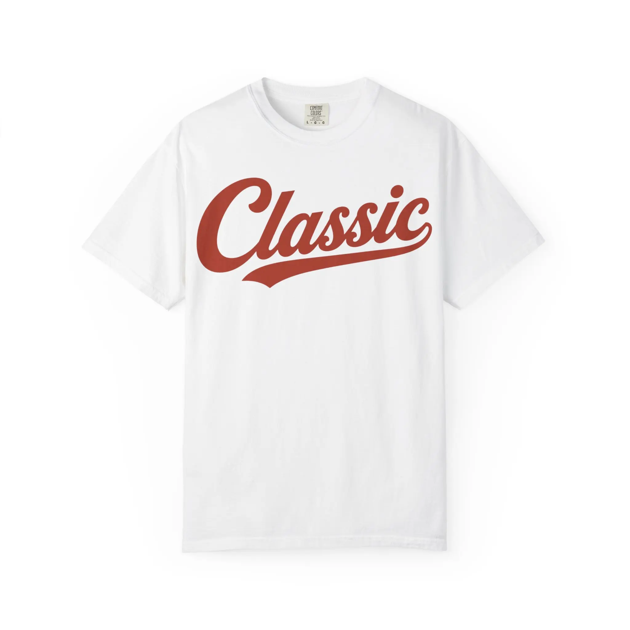 Retro Script Print T-Shirt | Soft Cotton Jersey with a Relaxed Unisex Fit for Everyday Casual Wear, Shortsleeve, Classic, Breathable, Graphic, Menswear