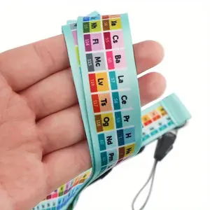 Periodic Table Color Neck Strap Lanyard Key Chain Keychain Lanyard Mobile Phone Removable 1 Pack