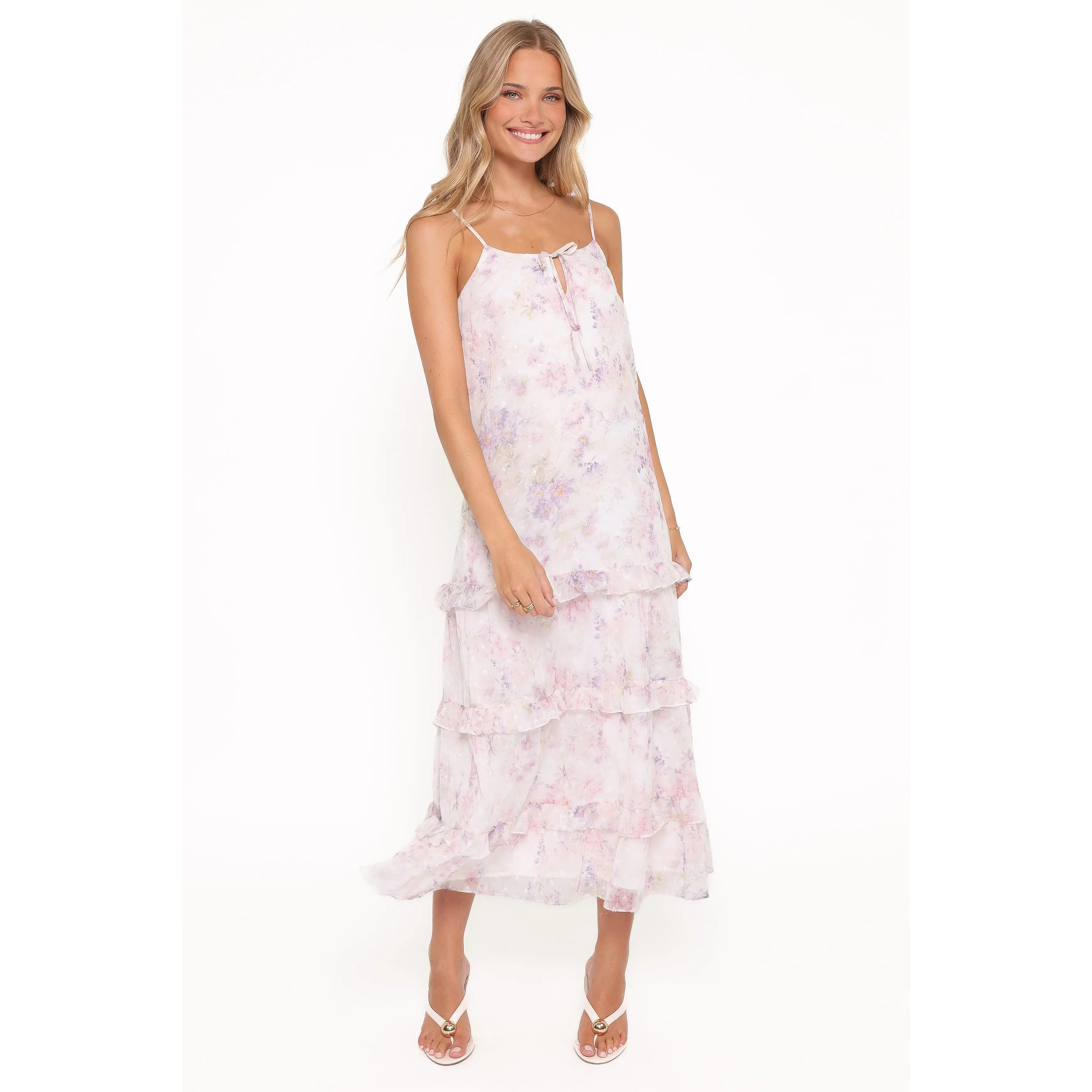 Minka Maxi Dress - White/Multi Floral