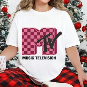 100 Percent Cotton Casual Style T Shirt Mtv Logo Design Summer Wear Gift For Music Lovers