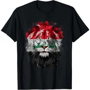 Retro Iraqi Pride Lion Iraq Flag T-Shirt