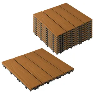 Interlocking composite tiles for exterior wall extensions  Waterproof, easy to install, weather-resistant  Decorative covering for patios, balconies, gardens and pools