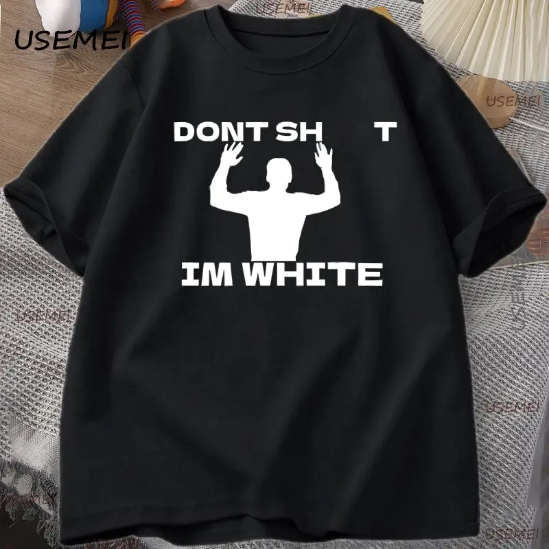 Funny Humor Don't ShXXt Graphic T Shirt Man Cotton Short Sleeve T-shirt Tees Casual Breathable Loose Round Neck T-shirt Tops