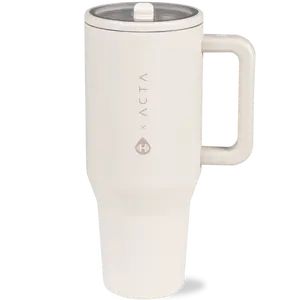ACTA x HydroJug Traveler 40oz Gray Tumbler - Leakproof, Cupholder Compatible, Hygienic Flip Straw, Durable Insulated Hydration Companion