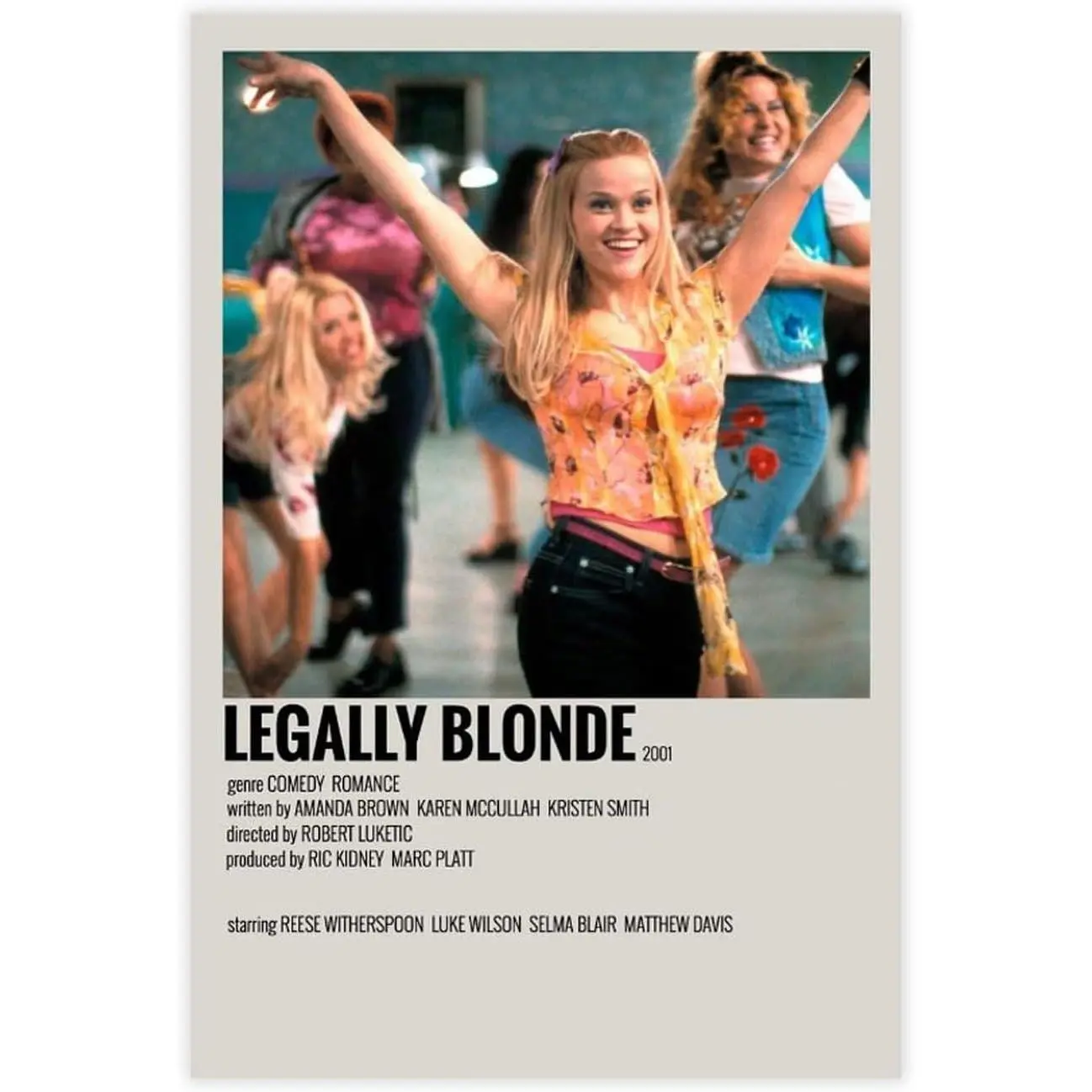 Movie Legally Blonde Vintage Poster Canvas Wall Art Decor Print Picture Paintings for Living Room Bedroom Decoration
