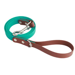 Two Tone Biothane Leash for Dogs 2 FT, 4 FT, 6 FT, 8 FT Dog Walking Gear Heavy Duty Durable Leash-3/4'' Wide Waterproof and Odoorproof Made in U.S.A