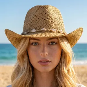 Cowrie Shell Band Cowboy Hat
