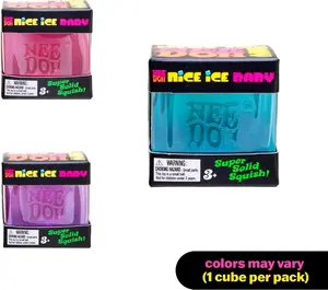 Schylling NeeDoh Nice Ice Baby Sensory Squeeze Toy - Super Solid Squish, 1.25" Wide, Color May Vary (Pack of 1)