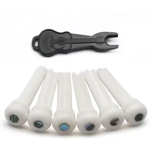 Guitar 6 count Acoustic Guitar Bridge  Pins with  Shell Dot Guitar  String Nails Pin Guitar Parts