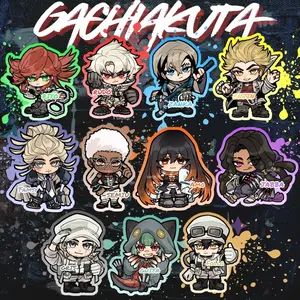 GACHIAKUTA keychain charms - riyo rudo zanka enjin jabba tamsy semiu amo jabba wonger gris guita follo // gachi fan art merch