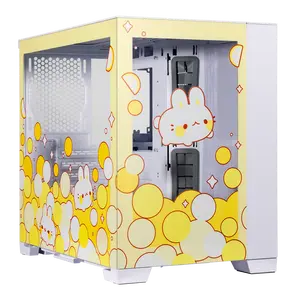 Velztorm Yellow Fruity Bunny Custom Art PC Case SFX O11 Dynamic Mini