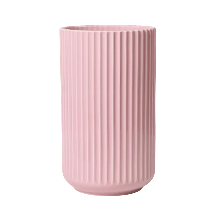 Lyngby Porcelæn Vase, Rose, H: 9.8"