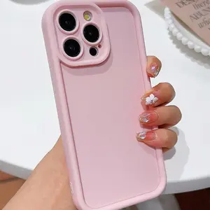 Solid Color Phone Case, Anti-drop Shockproof Phone Protector Cover, Phone Accessories Compatible with iPhone 11 12 13 14 15 Pro Max, Protection