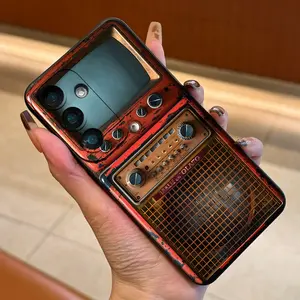 Vintage Radio Design Tpu Phone Case for Samsung S23/plus/ultra/fe Series, Unique Retro Style, Durable Protection, Perfect Fit