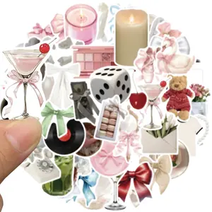 INS Aesthetic Stickers for Water Bottle, Waterproof Scrapbook INS Stickers, 50PCS Vinyl Stickers for Laptop Phone Skateboard Bumper Decals, Personalized Stickers Pack for Kids Teens Girls (INS)