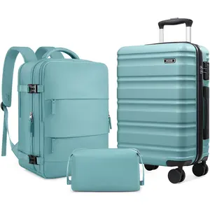 Miusse Suitcase Set 3 Piece – Lightweight ABS Hardshell Carry On Luggage with Spinner Wheels, TSA Lock, and Fully Lined Interior