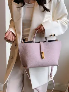 High-Quality Solid Color Classic Shoulder Crossbody Bag, Everyday Crossbody Bag, Casual Style for Dating Shopping, All Seasons Use, Weaving Material